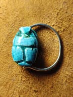 Egyptische faience-scarabering - Faeons materiaal - Egypte -