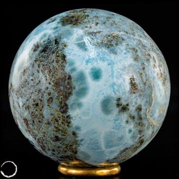 Natuurlijke Larimar-kogel – Zeldzame caribische schoonheid, Verzamelen