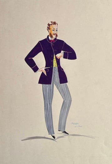Freddy Wittop (1911-2001) - Dibujo de vestuario Art Déco