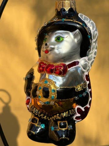 B. Müller: gelaarsde kat sprookjesfiguur - Kerstballen -, Diversen, Nieuw