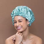 Mintgroen Satijnen Slaapmuts / Haar bonnet van Satijn / Sati, Ophalen of Verzenden, Nieuw