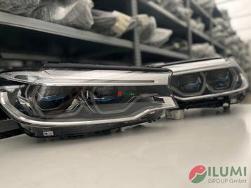 BMW 5 G30 G31 ADAPT LASER KOPLAMP R L KPL 7493649 7493650, Verzenden, Gebruikt, BMW