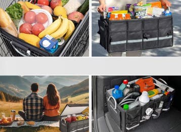 Kofferbak Organizer Zwart Geïsoleerd warm of koud voedsel, Auto diversen, Auto-accessoires, Verzenden, Nieuw