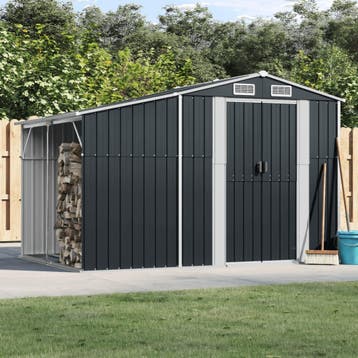 vidaXL Tuinschuur 277x192,5x179 cm gegalvaniseerd staal, Verzenden, Nieuw