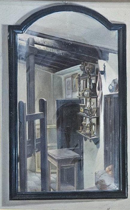 Europese school (XX) - Trampantojo - El taller del pintor, Antiek en Kunst, Kunst | Schilderijen | Klassiek