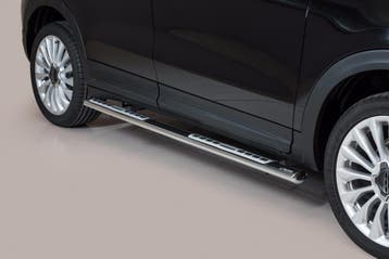 Side Bars | geschikt voor Fiat | 500X 15- 5d suv. | RVS rvs, Verzenden