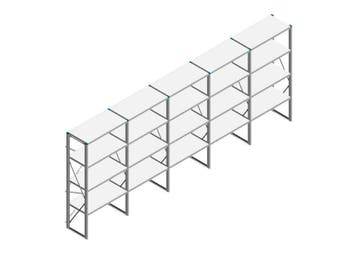 Voordeelrij Nedcon SF Legbordstelling 2000x5030x500mm hxbxd
