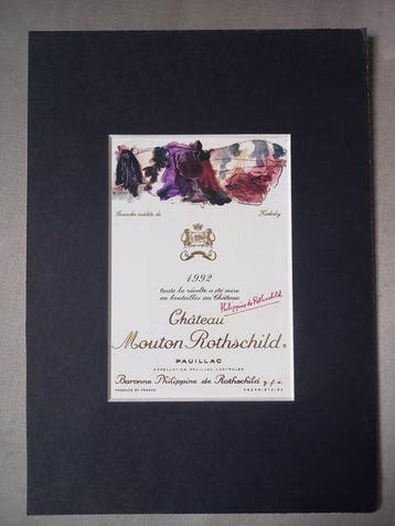 Chateau Mouton Rothschild 1992 Per Kirkeby - Wijnaccessoire, Nieuw