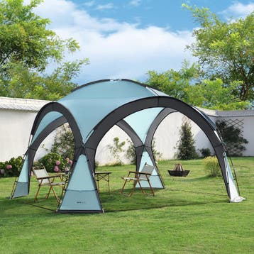 [pro.tec] Paviljoen Grästorp met LED-verlichting 345x345x247, Verzenden, Nieuw