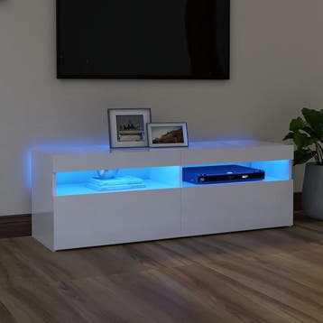 vidaXL Tv-meubel met LED-verlichting 120x35x40 cm hoogglans, 100 tot 150 cm, Verzenden, Nieuw, Minder dan 100 cm