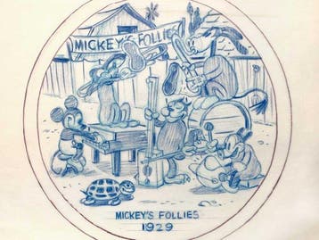 Mickey Mouse : RARE Originele lay-outkunst voor, Verzamelen, Nieuw
