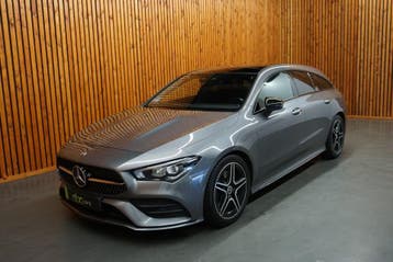 MERCEDES SHOOTING BRAKE BNS SOL AMG AUT. PANO.DAK NAV NR 046, Gebruikt, Stationwagon, Zilver of Grijs, Benzine