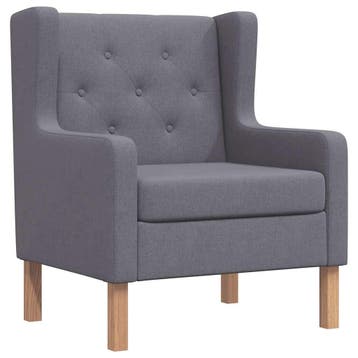 Loungestoel Stof Grijs | Tweedekansje | OP=OP, Minder dan 75 cm, Ophalen of Verzenden, Zo goed als nieuw, 50 tot 75 cm