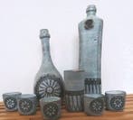 Jacques Pouchain - Drinkset (9) - Steengoed - In geglazuurd