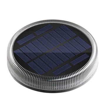 Solar grondspot Round met schemersensor voordeelset van 4, Verzenden, Minder dan 50 watt, Nieuw, Rvs