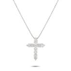 Ketting met hanger - 18 karaat Witgoud, 18K witgoud 0,70 ct