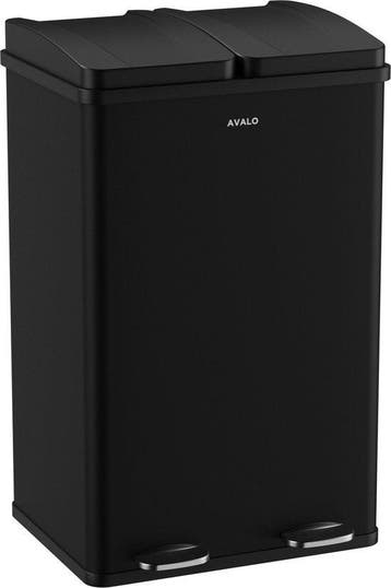 2dekans | Avalo - Prullenbak Afvalscheiding - 60 Liter - RVS, Huis en Inrichting, Woonaccessoires | Prullenbakken, Ophalen of Verzenden