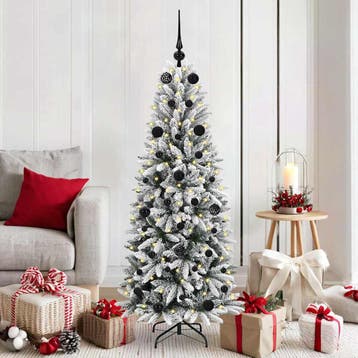 vidaXL Kunstkerstboom Wit 150 cm PVC en Plastic en Staal en, Verzenden, Nieuw