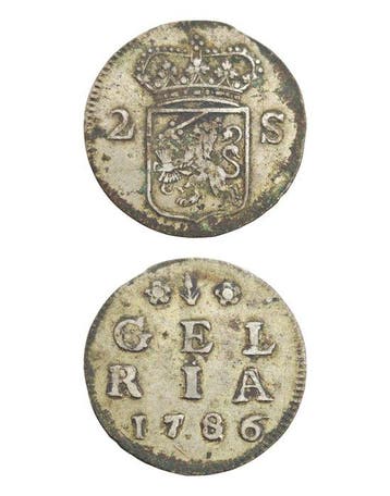 Nederland, Gelderland 2 Stuiver (Silver) 1786 Double, Postzegels en Munten, Munten | Nederland