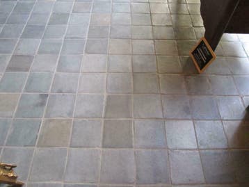 Originele gesmoorde blauwgrijze plavuizen, `t Achterhuis, Doe-het-zelf en Verbouw, Vloerdelen en Plavuizen, Ophalen, Gebruikt