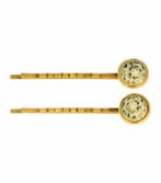 Haarspeld Schuifspeldjes 6cm - Cirkel - Bloem - Creme Goud -, Nieuw