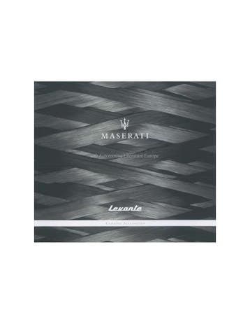 2017 MASERATI LEVANTE GENUINE ACCESSORIES BROCHURE DUITS, Nieuw, Author