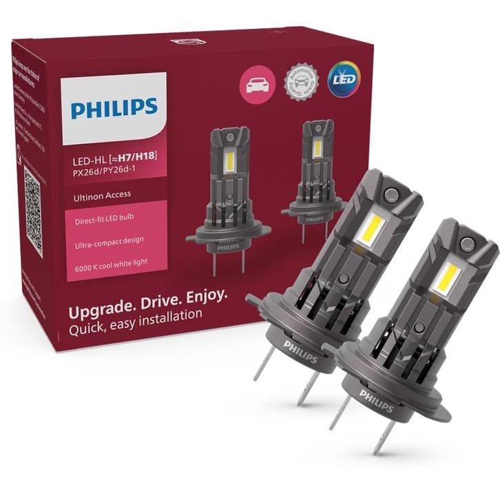 Philips H7/H18 LED Ultinon Access plug & play retrofitlampen, Auto-onderdelen, Verlichting, Nieuw, Verzenden