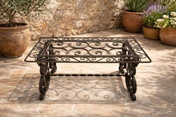 Salontafel - Smeedijzer - Art Deco Rivièra