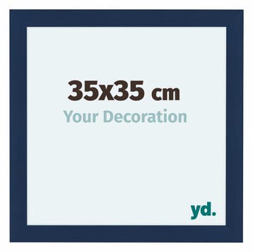 Fotolijst 35x35 cm - Donkerblauw Geveegd - MDF - Como, Verzenden, Nieuw