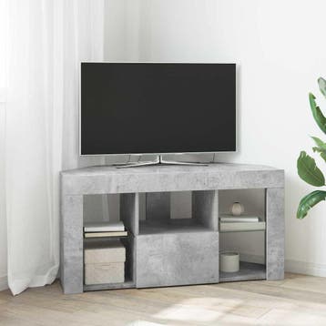 vidaXL Hoek LED TV Kast 100 x 40 x 50 cm Beton Grijs Bewerkt, Minder dan 50 cm, Verzenden, Nieuw, Minder dan 100 cm