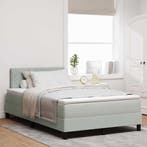 vidaXL Boxspringbed met matras Lichtgrijs 120 x 190 cm, Verzenden, Nieuw, Stof