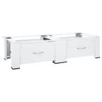 vidaXL Wasmachine- en drogerverhoger dubbel met lades wit, Verzenden, Nieuw