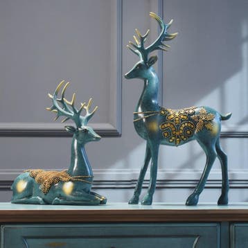 Nordic Hertenkop Resin Beeld - Stijlvolle Woondecoratie & Mo, Verzenden, Nieuw