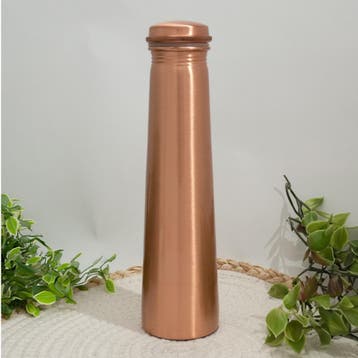 Puur koperen waterfles toren mat gegraveerd ± 850 ml (zware, Ophalen of Verzenden, Nieuw
