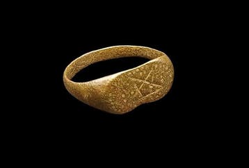 Middeleeuws Brons Pentagram Ring - 20 mm (Zonder