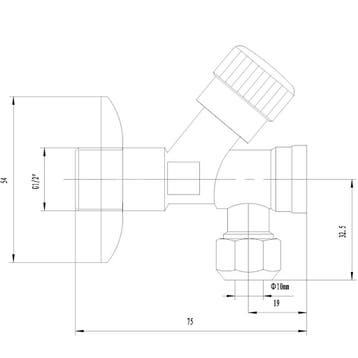 Riko Luxor Hoekstopkraan met Filter - 1/2x3/8 of Knel -, Ophalen of Verzenden, Nieuw