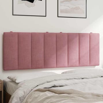 vidaXL Hoofdbordkussen Hanko 120 cm fluweel roze, Verzenden, Nieuw, Stof