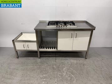 RVS Werkkast Kast met 4 Deuren 196,5 x 70 x 89 cm GAS Horeca, Ophalen of Verzenden, Gebruikt