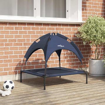 vidaXL Hondenbed 71 x 64 x 71 cm Staal Marineblauw, Verzenden, Nieuw