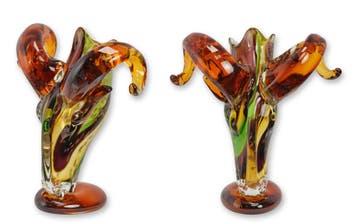 A MURANO STYLE GLASS RAM HEAD VASE (Beeldjes - Decoratie), Verzenden, Nieuw