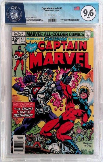Captain Marvel #55 - EGC 9.8 - 1 Graded comic - Eerste druk, Boeken, Nieuw