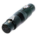 XLR adapter | V  V | Neutrik | NA5FF-B (Mono, 5 pin), Audio, Tv en Foto, Audiokabels en Televisiekabels, Verzenden, Nieuw