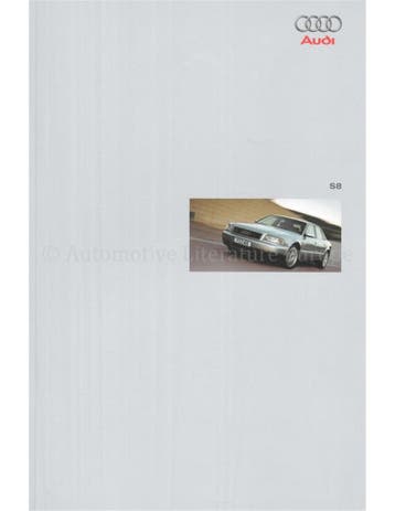 2001 AUDI S8 BROCHURE DUITS, Nieuw, Audi, Author