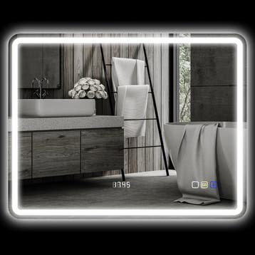 TRUUSK Badkamerspiegel Met Verlichting 70x90 Cm - LED - Blue, Verzenden, Nieuw