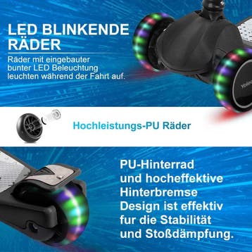 Kinderstep - 3 wielen - Kinder step jongens - LED Wielen - V, Verzenden