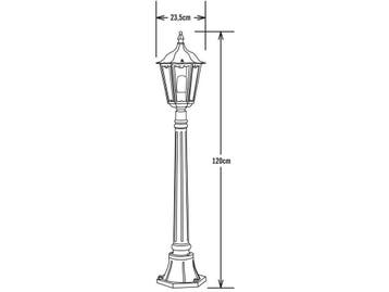 Konstsmide Firenze - Tuinpaal - 120cm - Zwart, Verzenden, Zo goed als nieuw