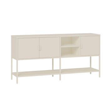 Dressoir Kliri 160x40x80 cm crèmewit [en.casa], Verzenden, Nieuw