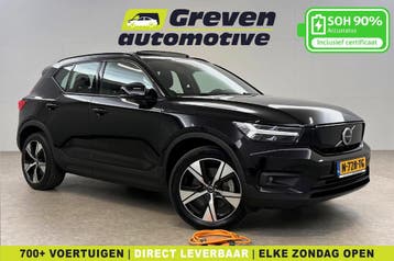 Volvo XC40 P8 Recharge Pro 67 kWh  Snelladen  SOH 90%  Pano, Automaat, Zwart, Elektrisch, Nieuw