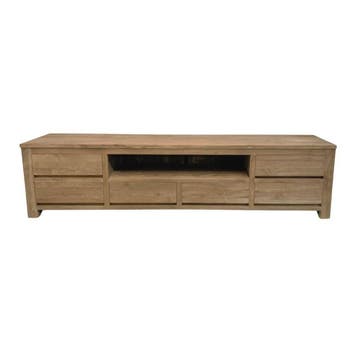 Modern tv-meubel van gerecycled teakhout -  240 cmSale, Ophalen of Verzenden, Nieuw