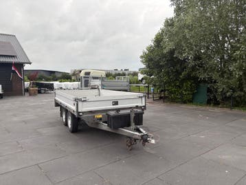Saris Plateauwagen 325 x 175 cm met kist en afdekzeil !, Ophalen, Gebruikt